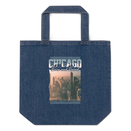 [ID: 528-G257] Born and Raised Organic Denim Tote Bag