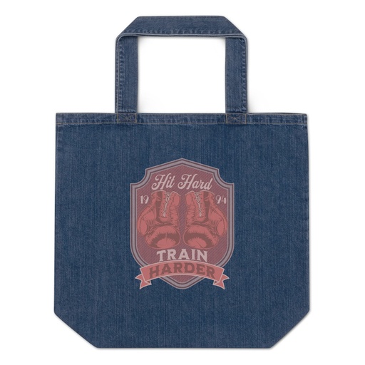 [ID: 528-G278] Boxing Training Organic Denim Tote Bag