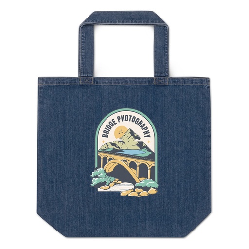 [ID: 528-G285] Bridge Photography - Scenic Organic Denim Tote Bag
