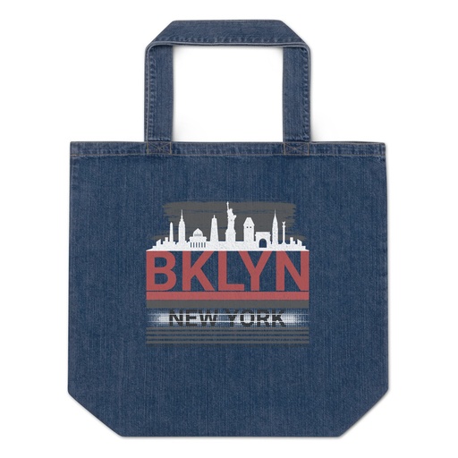 [ID: 528-G289] Brooklyn -New York   Organic Denim Tote Bag