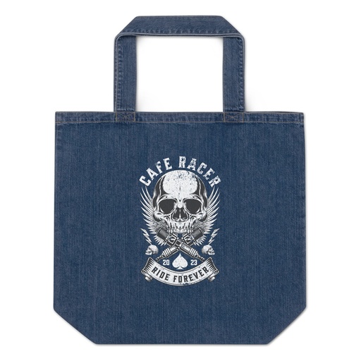 [ID: 528-G305] CAFE RACER Organic Denim Tote Bag