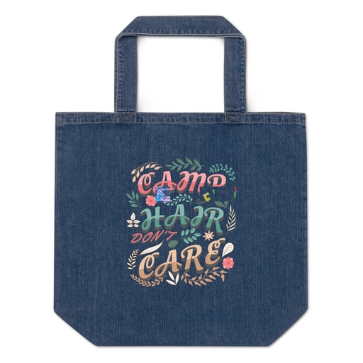 [ID: 528-G321] Camp Hair Don't Care Organic Denim Tote Bag
