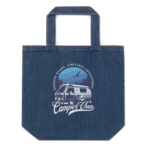 [ID: 528-G323] Campervan Organic Denim Tote Bag