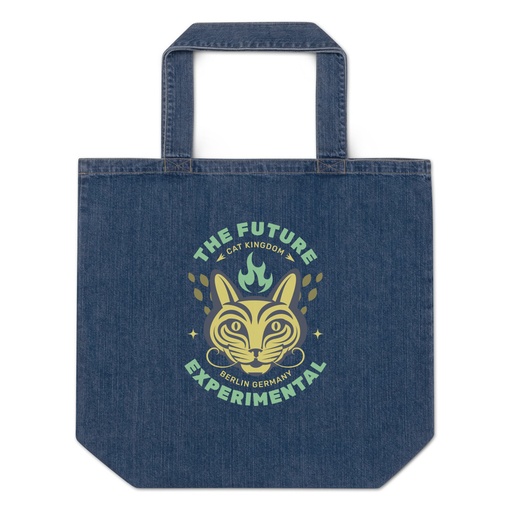 [ID: 528-G337] Cat Kingdom Berlin - Animal Organic Denim Tote Bag