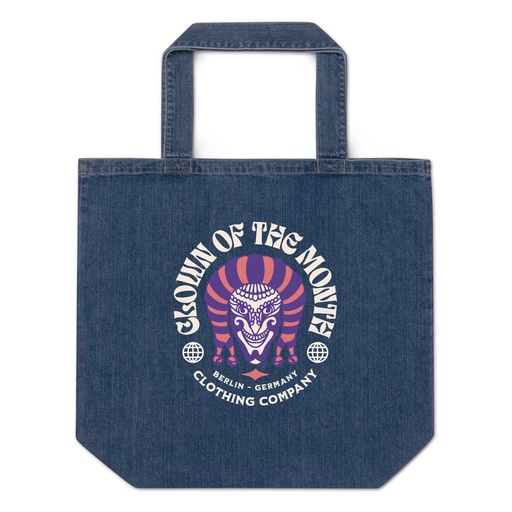 [ID: 528-G389] Clown of the Month Organic Denim Tote Bag