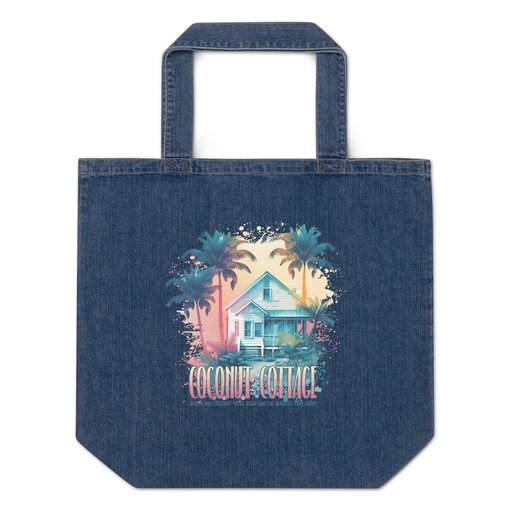 [ID: 528-G391] Coconut Cottage Organic Denim Tote Bag