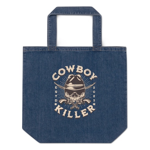 [ID: 528-G428] COWBOY KILLER Organic Denim Tote Bag