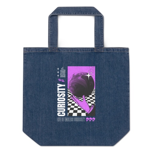 [ID: 528-G442] Curiosity Streetwear Organic Denim Tote Bag