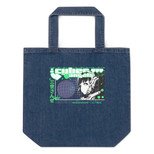 [ID: 528-G455] Cyber Angels - Y2k Girl Anime Organic Denim Tote Bag