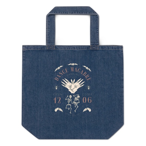 [ID: 528-G465] Dance Macabre - Dancing School Organic Denim Tote Bag