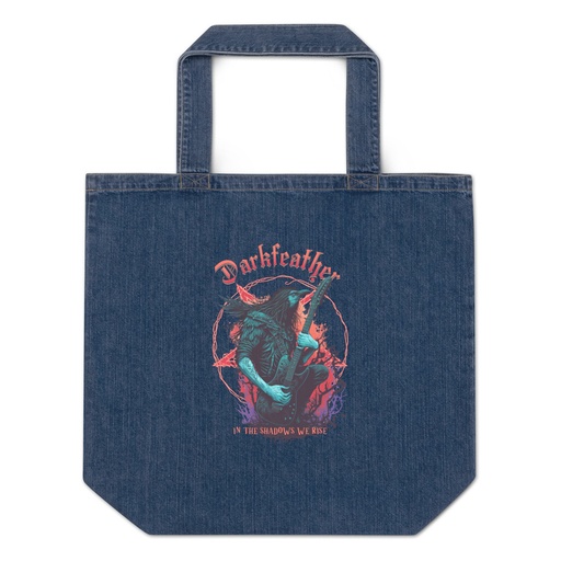 [ID: 528-G468] DARKFEATHER Organic Denim Tote Bag