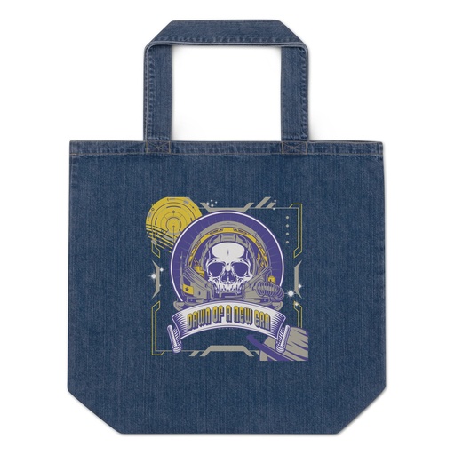 [ID: 528-G469] DAWN OF A NEW ERA Organic Denim Tote Bag