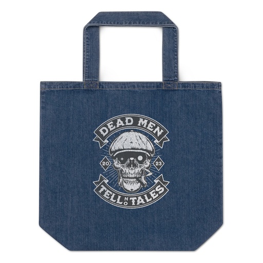 [ID: 528-G473] DEAD MEN TELL NO TALES Organic Denim Tote Bag
