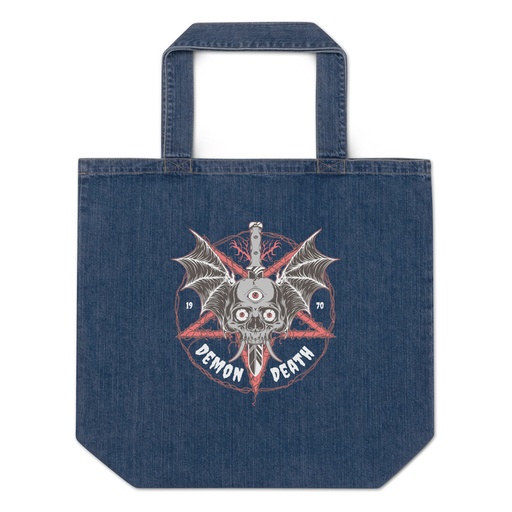 [ID: 528-G486] DEMON DEATH Organic Denim Tote Bag
