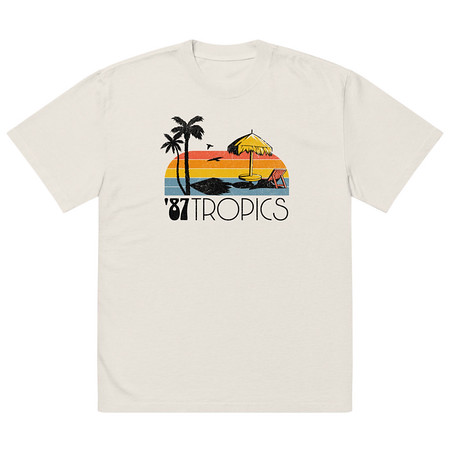 [ID: 713-G2] '87 Tropics Oversized Faded T-Shirt