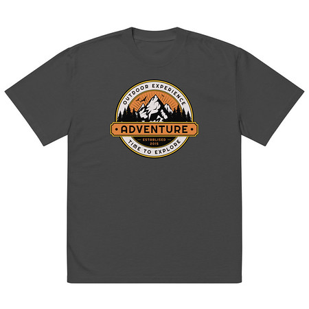 [ID: 713-G26] Adventure - Outdoor Mountain Oversized Faded T-Shirt