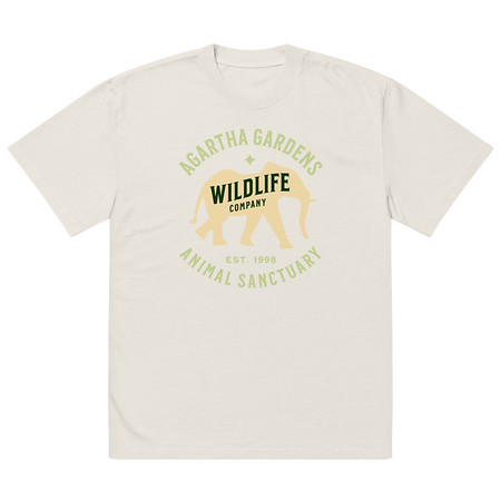 [ID: 713-G33] Agartha Gardens Wildlife - Animal Sanctuary Oversized Faded T-Shirt