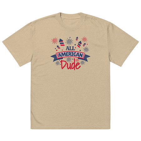 [ID: 713-G42] All American Oversized Faded T-Shirt