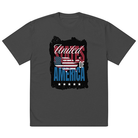 [ID: 713-G59] America (3) Oversized Faded T-Shirt