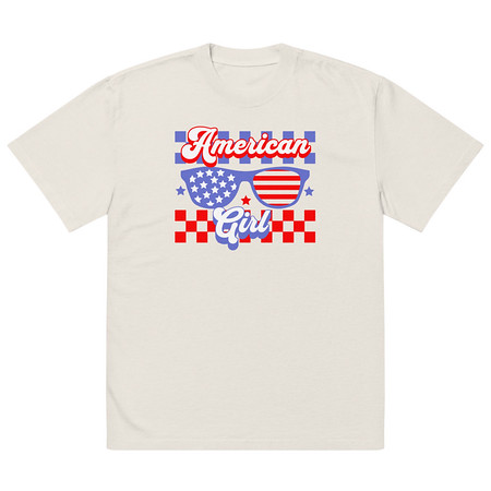 [ID: 713-G72] American girl Oversized Faded T-Shirt