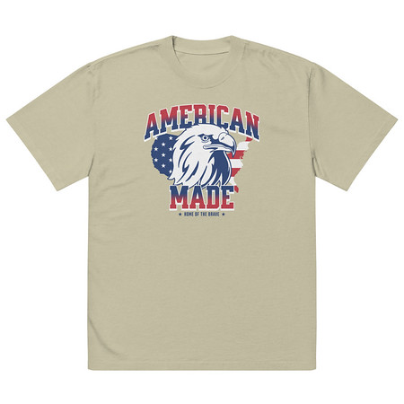 [ID: 713-G76] American Made Oversized Faded T-Shirt