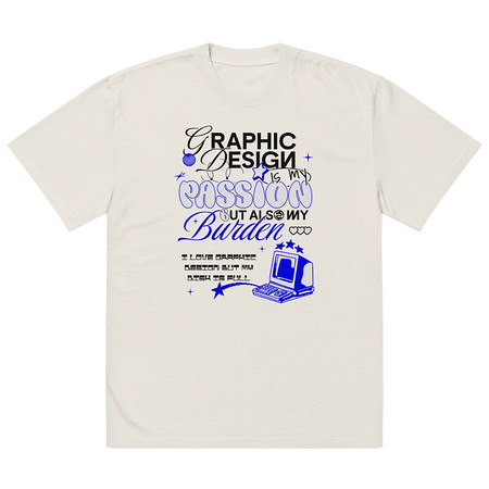 [ID: 713-G92] Anti-design  Oversized Faded T-Shirt