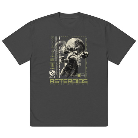 [ID: 713-G106] Asteroids Oversized Faded T-Shirt