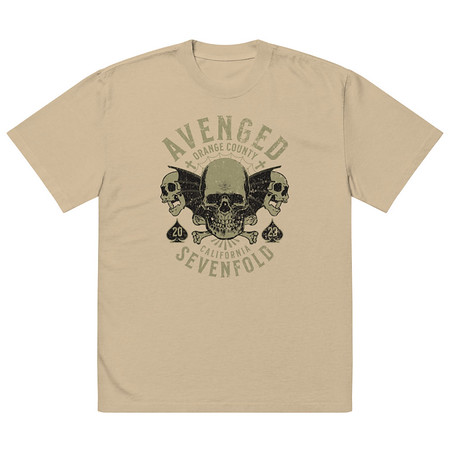 [ID: 713-G117] AVENGED SEVENFOLD Oversized Faded T-Shirt