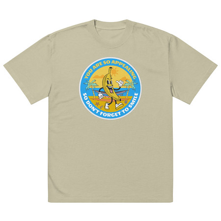 [ID: 713-G135] Banana project _-) Oversized Faded T-Shirt