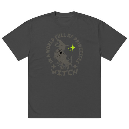 [ID: 713-G153] Be A Witch Oversized Faded T-Shirt