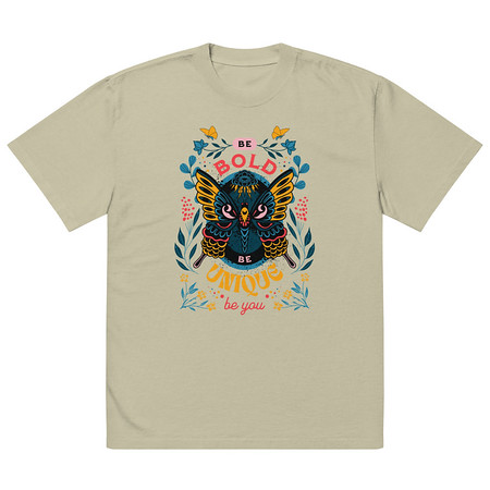 [ID: 713-G154] Be Bold Be Unique Oversized Faded T-Shirt