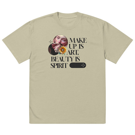 [ID: 713-G174] Beauty is Spirit Oversized Faded T-Shirt