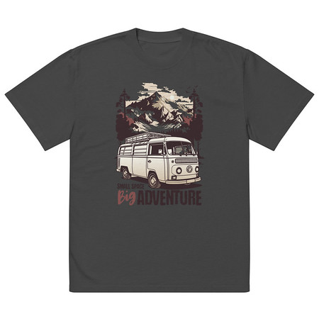 [ID: 713-G200] Big Adventure Oversized Faded T-Shirt
