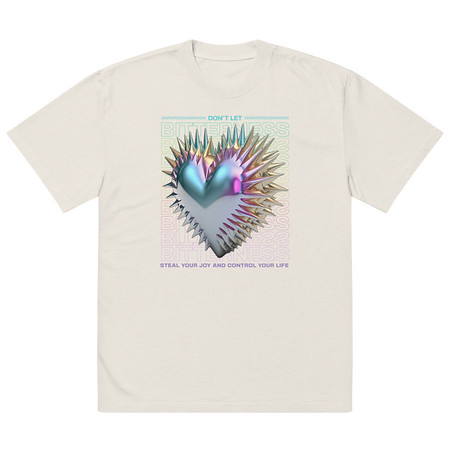 [ID: 713-G212] Bitterness Oversized Faded T-Shirt