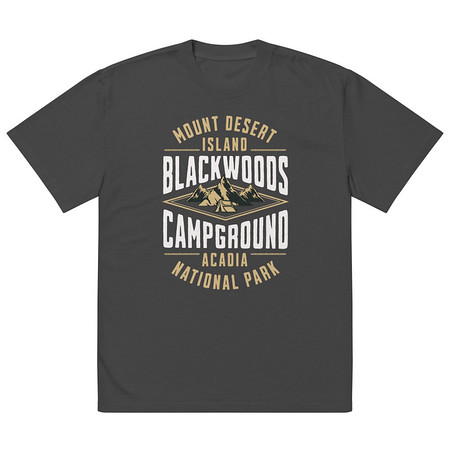 [ID: 713-G233] Blackwoods Campground - Mountain Adventure Oversized Faded T-Shirt