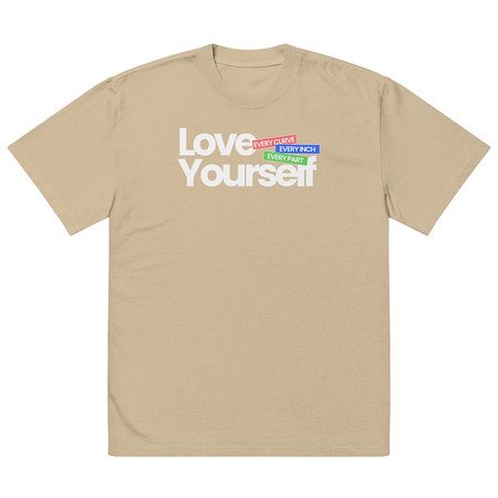 [ID: 713-G246] Body Positivity Oversized Faded T-Shirt