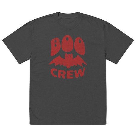 [ID: 713-G252] Boo Crew Oversized Faded T-Shirt