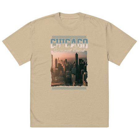 [ID: 713-G257] Born and Raised Oversized Faded T-Shirt
