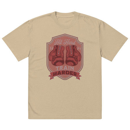 [ID: 713-G278] Boxing Training Oversized Faded T-Shirt
