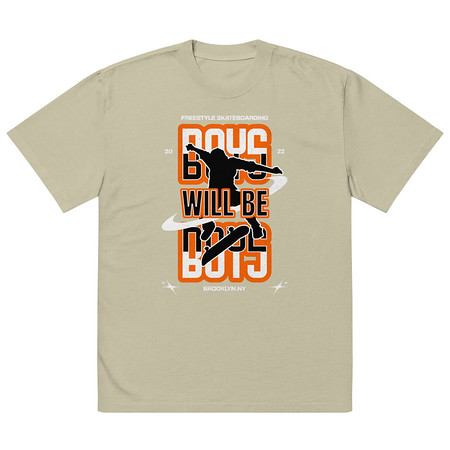 [ID: 713-G279] Boys will be boys Oversized Faded T-Shirt