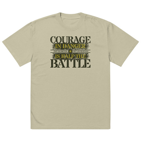 [ID: 713-G281] Brave Soldier Oversized Faded T-Shirt