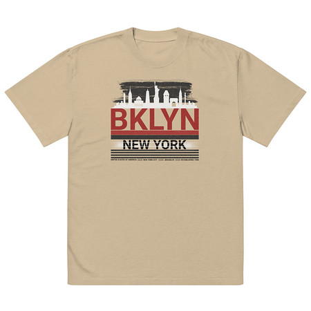 [ID: 713-G289] Brooklyn -New York   Oversized Faded T-Shirt