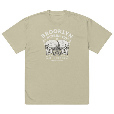 [ID: 713-G291] BROOKLYN NEWYOR RIDERS CO Oversized Faded T-Shirt