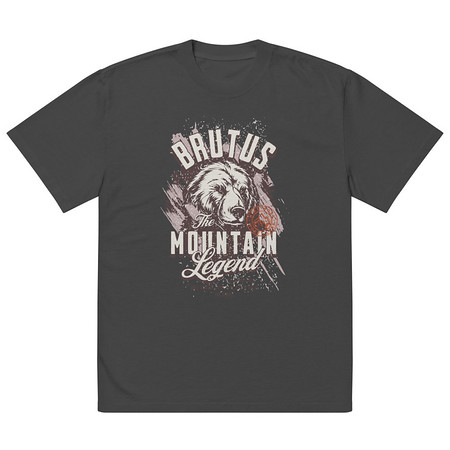 [ID: 713-G292] Brutus Mountain Legend Oversized Faded T-Shirt