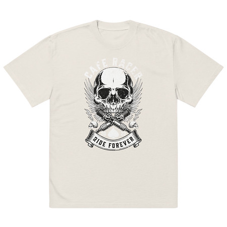 [ID: 713-G305] CAFE RACER Oversized Faded T-Shirt