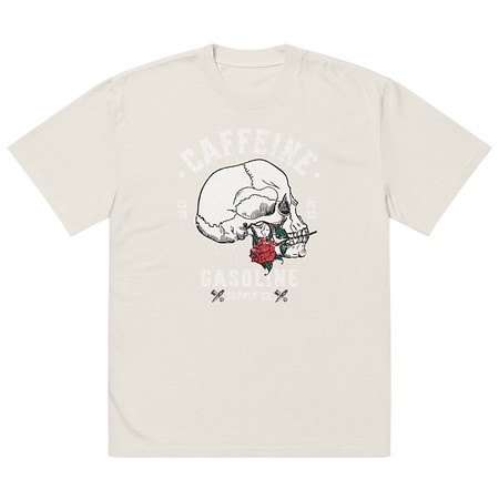 [ID: 713-G309] CAFFEINE GASOLINE Oversized Faded T-Shirt