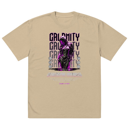 [ID: 713-G310] Calamity Streetwear Oversized Faded T-Shirt