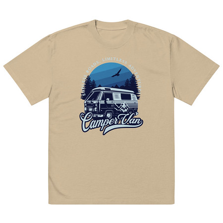 [ID: 713-G323] Campervan Oversized Faded T-Shirt