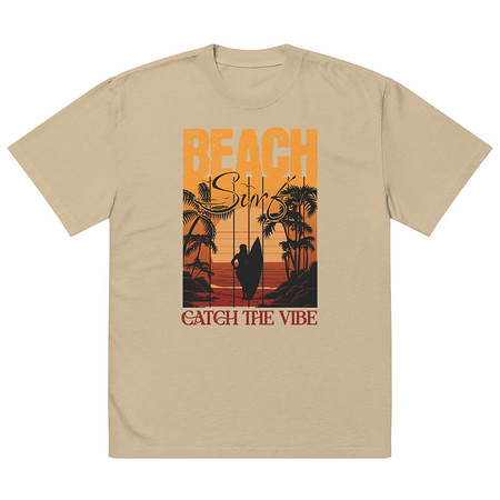 [ID: 713-G342] Catch the Vibe Oversized Faded T-Shirt