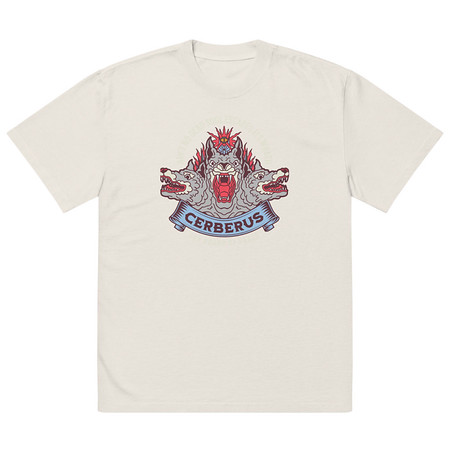 [ID: 713-G353] Cerberus - Underworld Dogs Oversized Faded T-Shirt